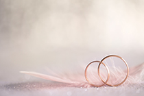 دانلود عکس استوک کفش عروس در حلقه ازدواج