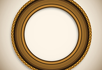 دانلود فریم زیبای عکس دایره ای با طرح دکور چوب