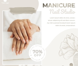 قالب لایه باز پست اینستاگرام کاشت ناخن