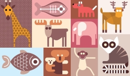 وکتور کارتونی و هنری حیوانات مختلف