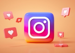 عکس لوگو بک گراند سه بعدی اینستاگرام