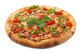 عکس پیتزای کلاسیک ایتالیایی خوشمزه با موزارلا