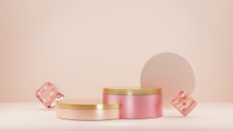 عکس پس زمینه سکو معرفی محصول تم رنگی صورتی