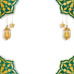 قاب و فریم png مذهبی تم رنگی زرد و سبز