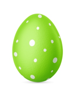 عکس تخم مرغ رنگی سبز در بک گراند سفید