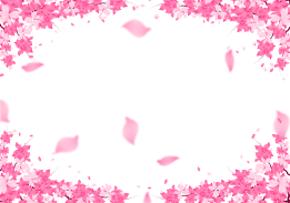 فریم عکس شکوفه های گیلاس با فرمت PNG