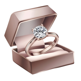 عکس png حلقه نامزدی در جعبه لاکچری