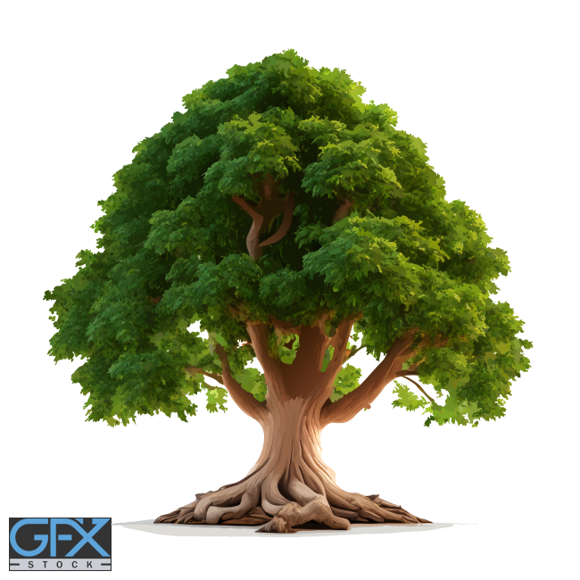 عکس Png دوربری شده درخت کارتونی