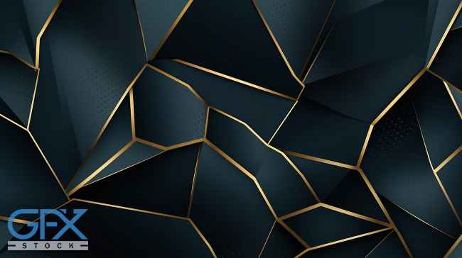 بک گراند لاکچری خطوط هندسی با نوار طلایی رنگ