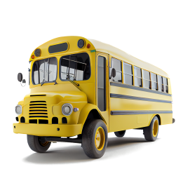 فایل PNG اتوبوس زرد رنگ سرویس مدرسه با کیفیت بالا