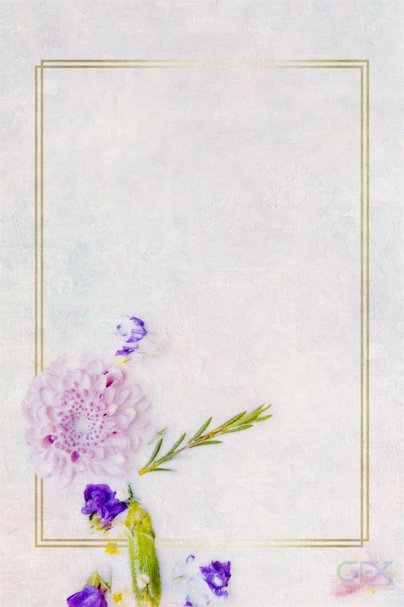 بک گراند لوکس Floral Frame Background گلدار