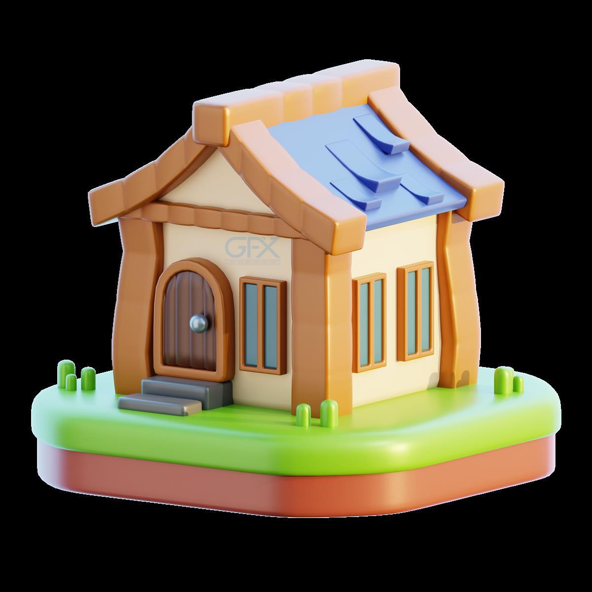 دانلود عکس 3D Fantasy House کلبه فانتزی