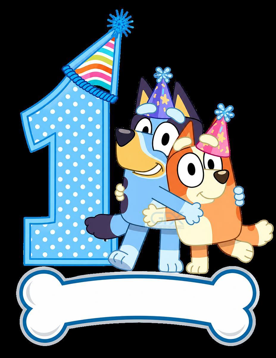 عکس دوربری تم تولد Bluey Birthday PNG