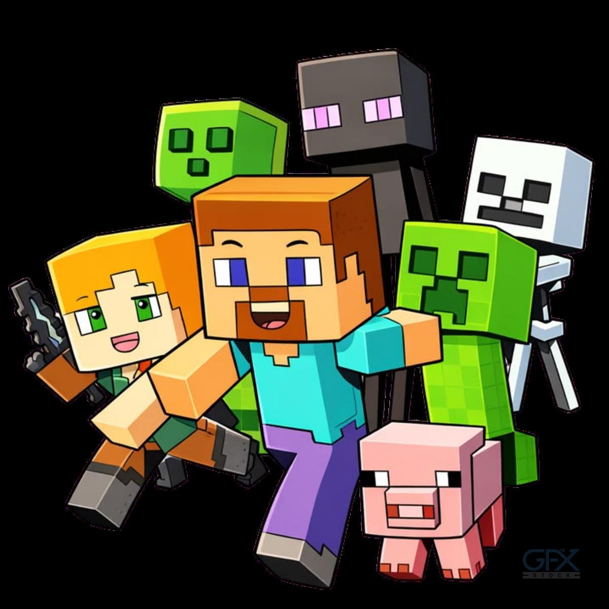 عکس دوربری ماینکرافت Minecraft PNG Characters
