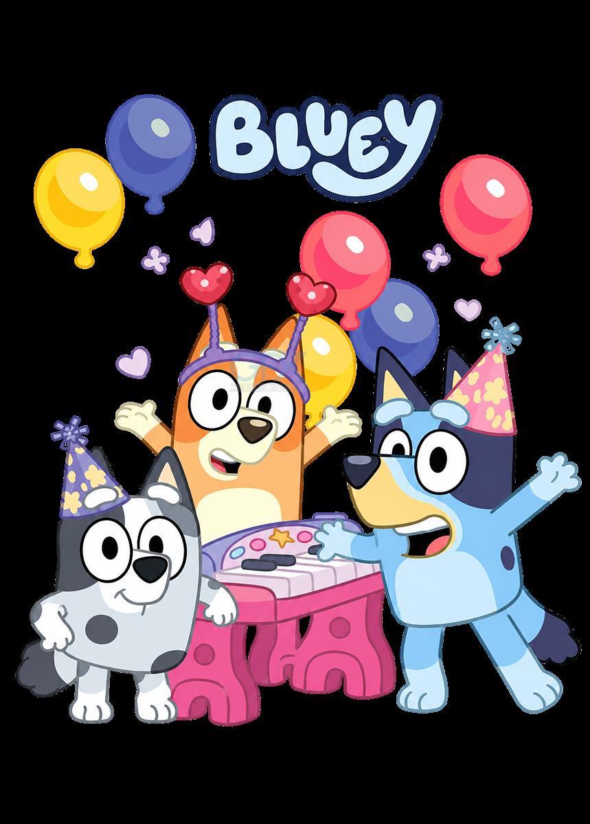 دانلود عکس کارتونی Bluey Birthday Party PNG