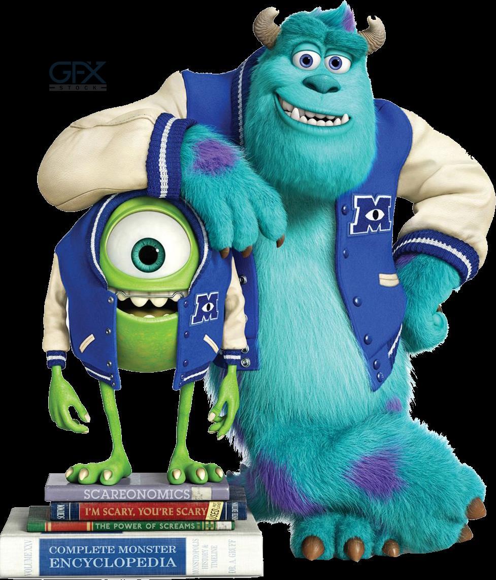 عکس دوربری کاراکتر Monsters University طرح Mike and Sulley