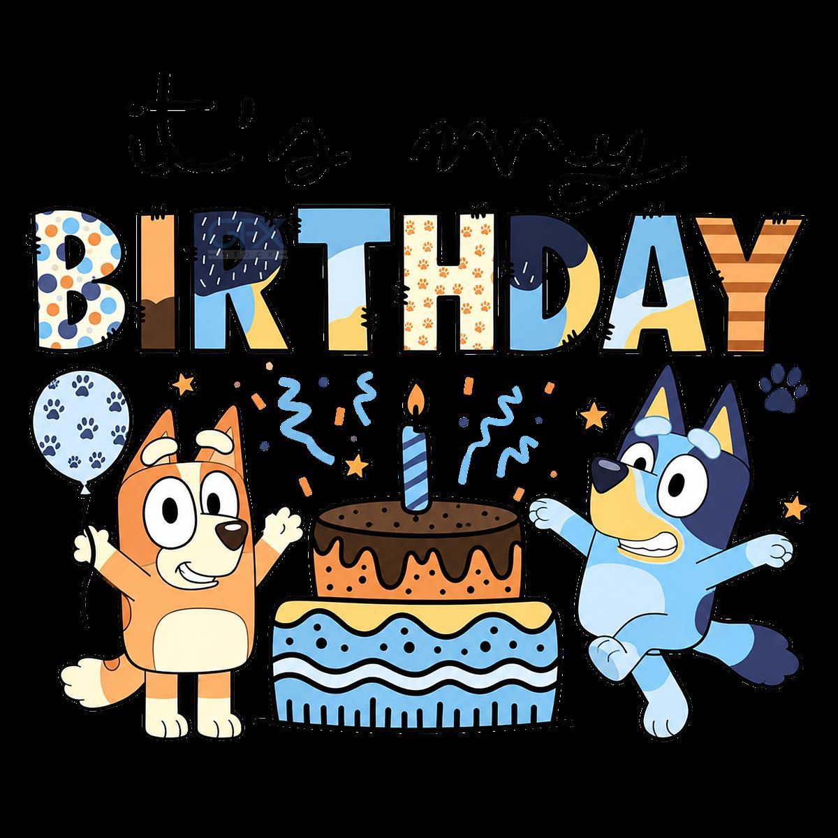 طرح جشن تولد بلویی Bluey Birthday PNG