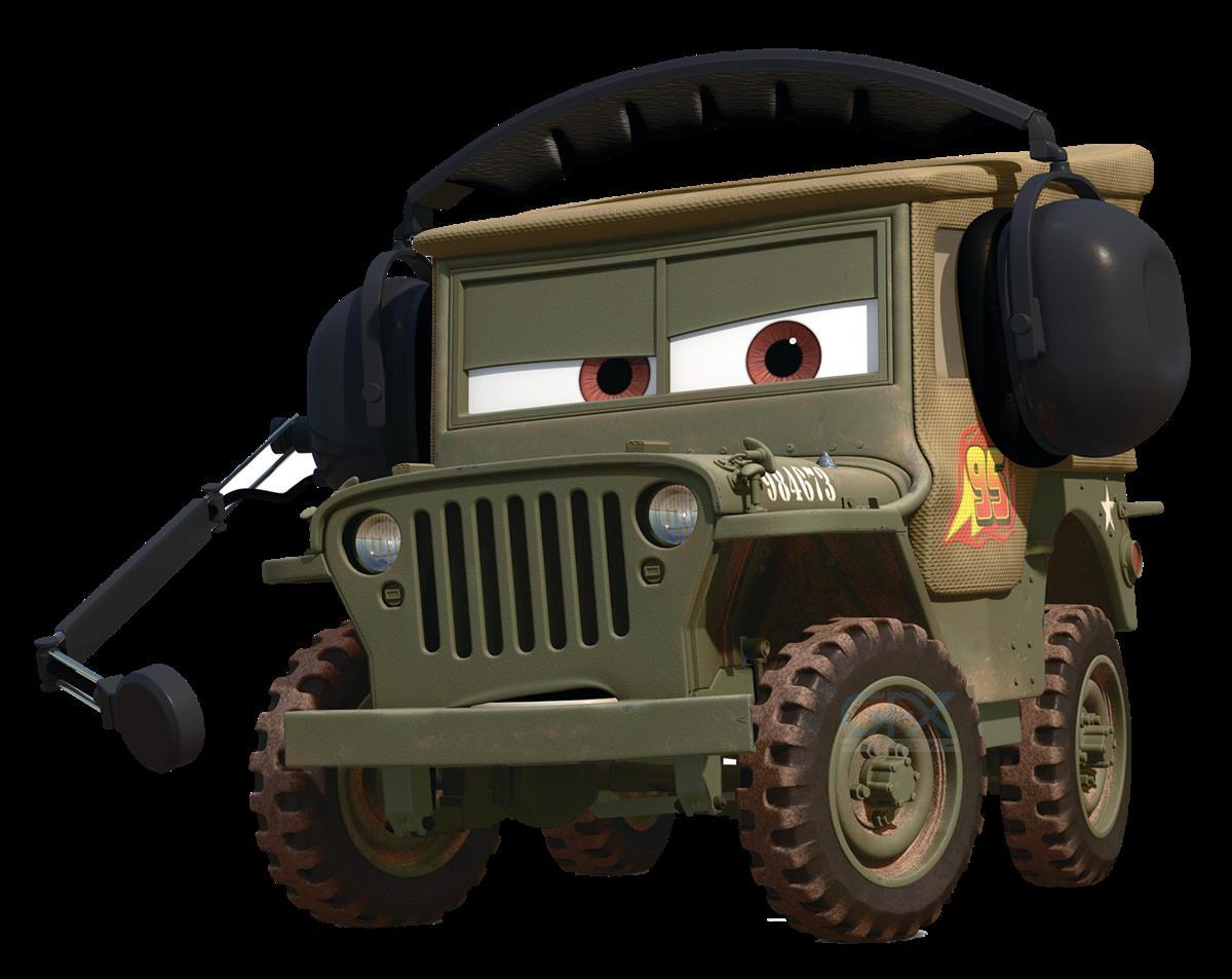 عکس دوربری شده Sarge Cars PNG جیپ نظامی