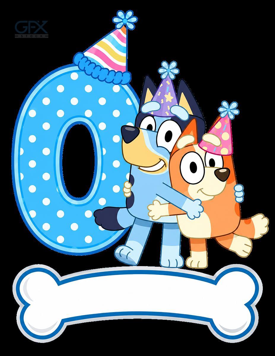 عکس دوربری بلوئی Bluey Birthday 0 PNG