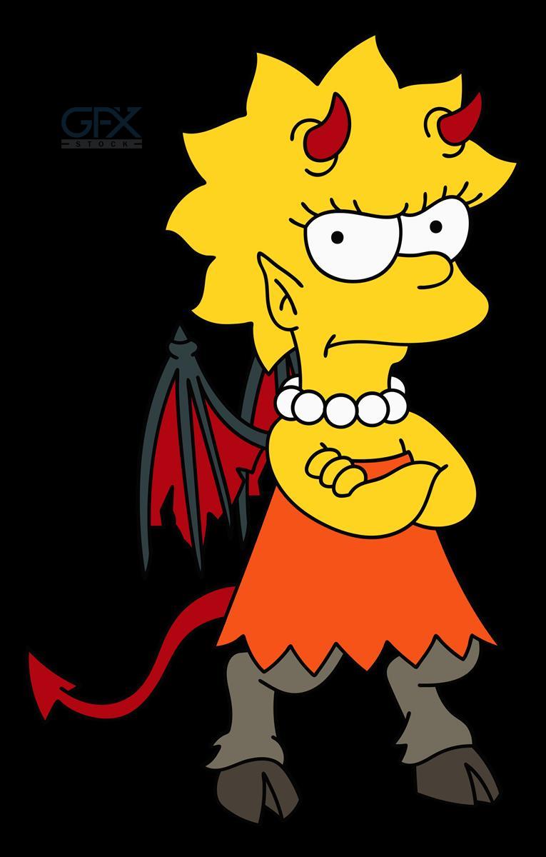عکس دوربری لیسا سیمپسون Lisa Simpson Devil PNG