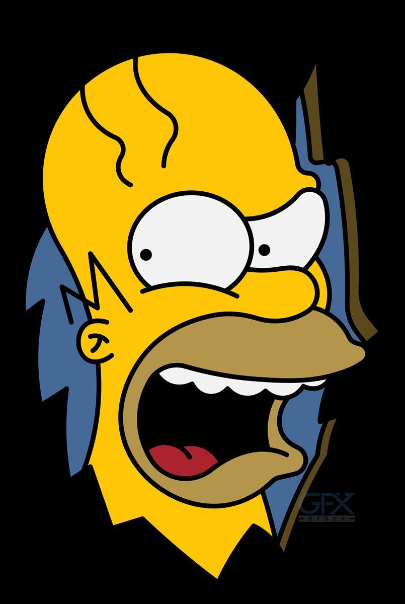 عکس دوربری Homer Simpson سیمپسون کارتونی PNG ClipArt