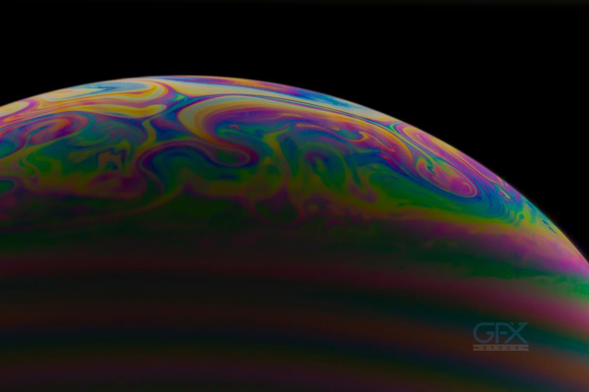 ماکرو Macro عکس Soap Bubble رنگی برای Background