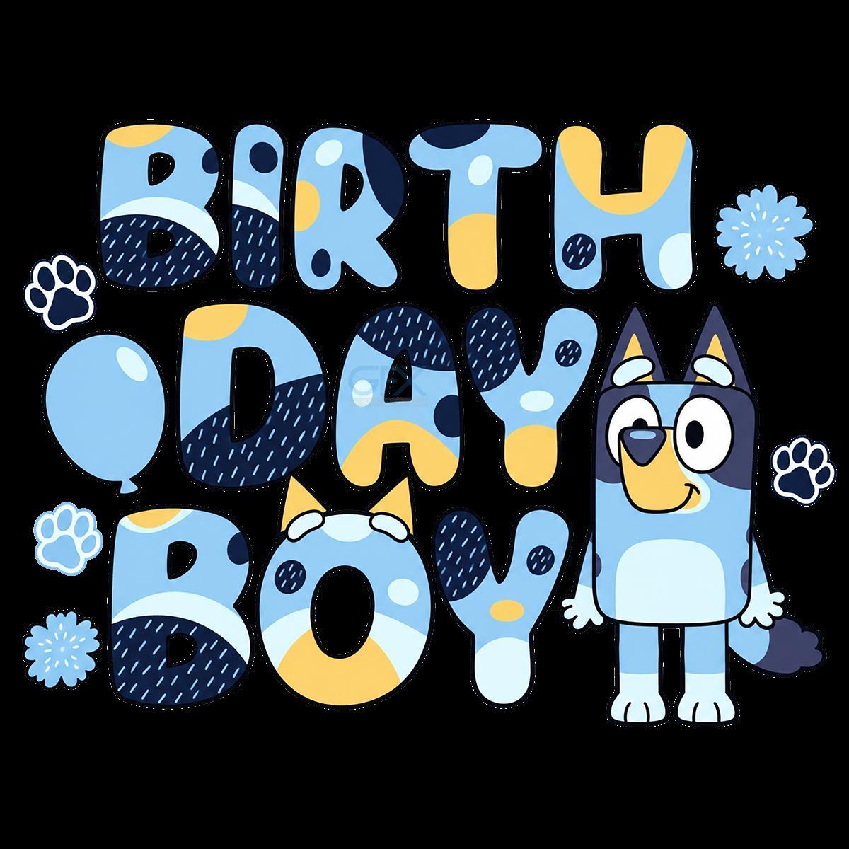 طرح تولد پسرانه Bluey Birthday Boy PNG
