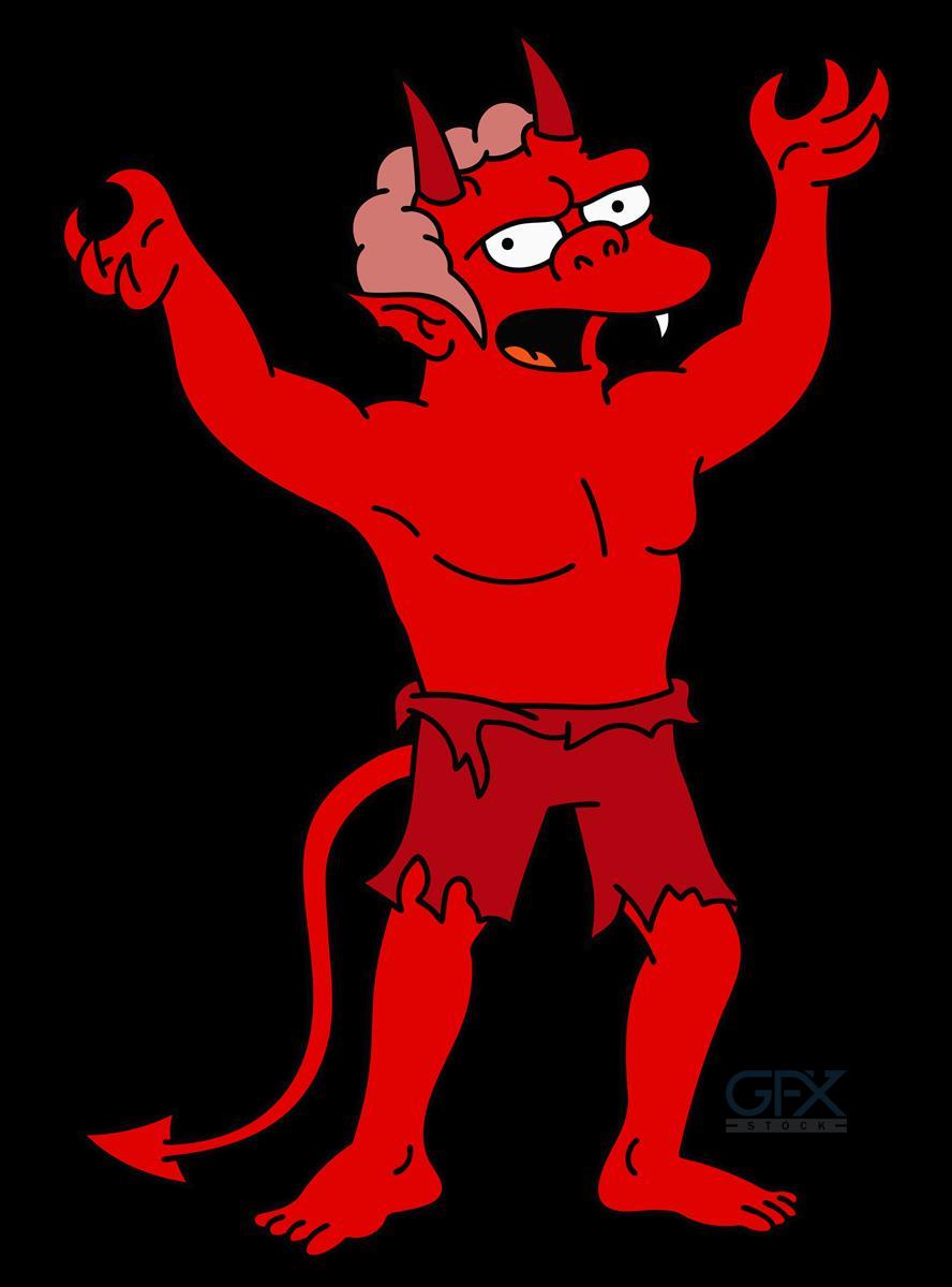 عکس دوربری شده شیطان The Simpsons Devil PNG