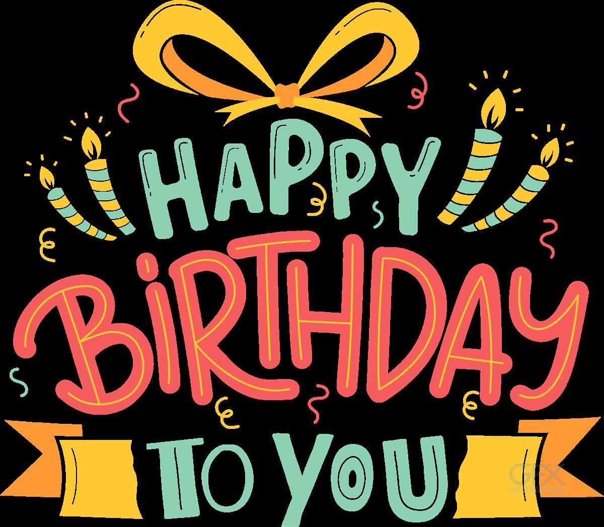 طرح تبریک تولد Happy Birthday PNG دوربری